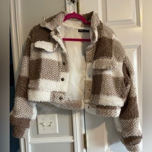 Plaid Fuzzy Jacket